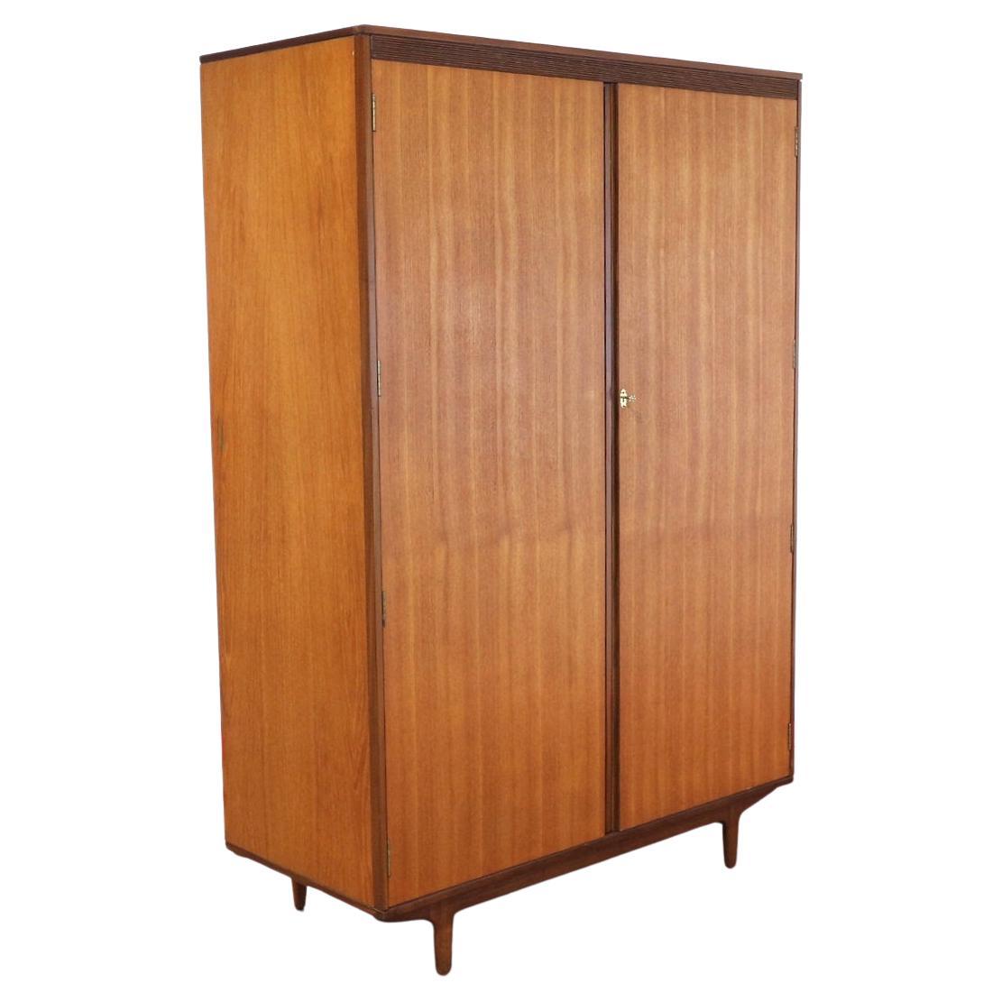 Mid Century Modern Vintage Teak Armoire Wardrobe by Beautility Danish Style
