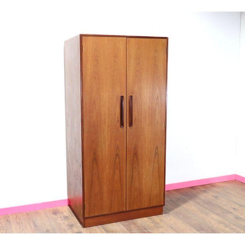 English Mid Century Modern Vintage Teak Armoire Wardrobe by G Plan