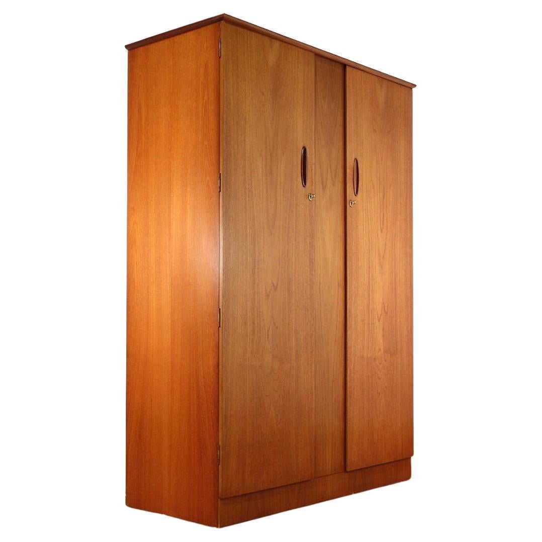 Mid-Century Modern Vintage Teak Armoire Wardrobe by Homeworthy