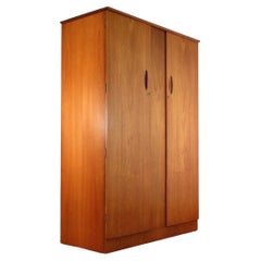 Mid-Century Modern Vintage Teak Armoire Wardrobe by Homeworthy