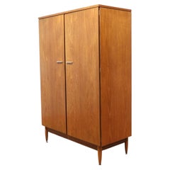 Mid Century Modern Vintage Teak Armoire Wardrobe by White and Newton