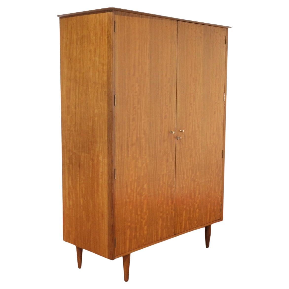 Mid Century Modern Vintage Teak Armoire Wardrobe Danish Style