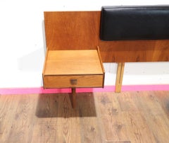 Mid Century Modern Vintage Teak Bedside Tables and Headboard by G Plan Koford