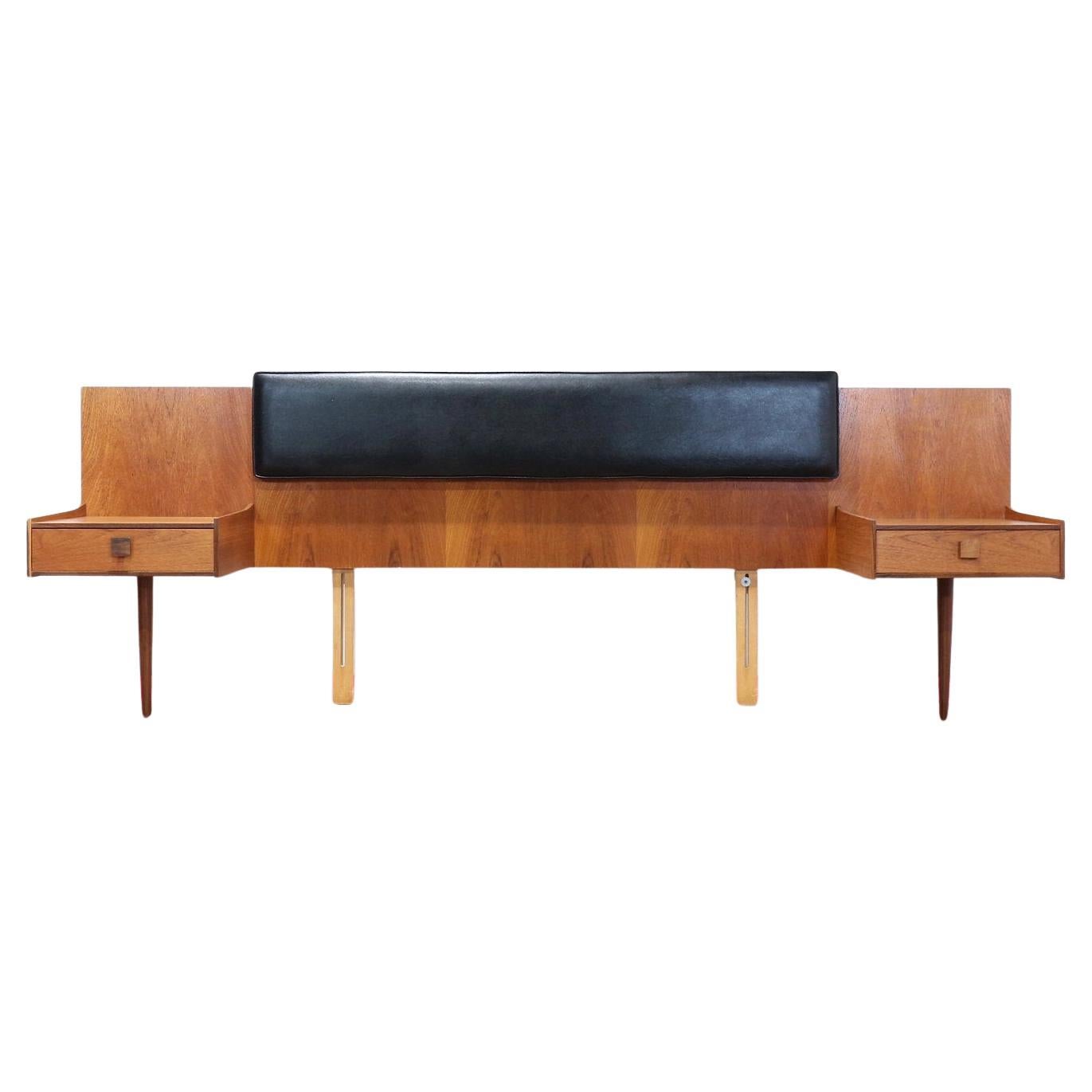 Mid Century Modern Vintage Teak Bedside Tables and Headboard by G Plan Koford