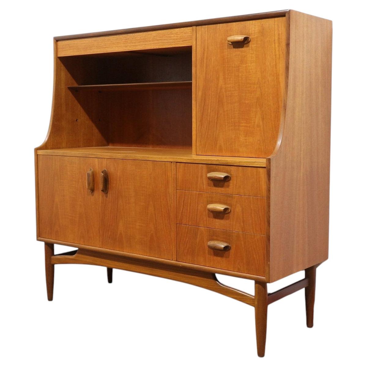 Credenza bassa vintage in teak in stile Mid-Century Modern di G Plan, in stile danese