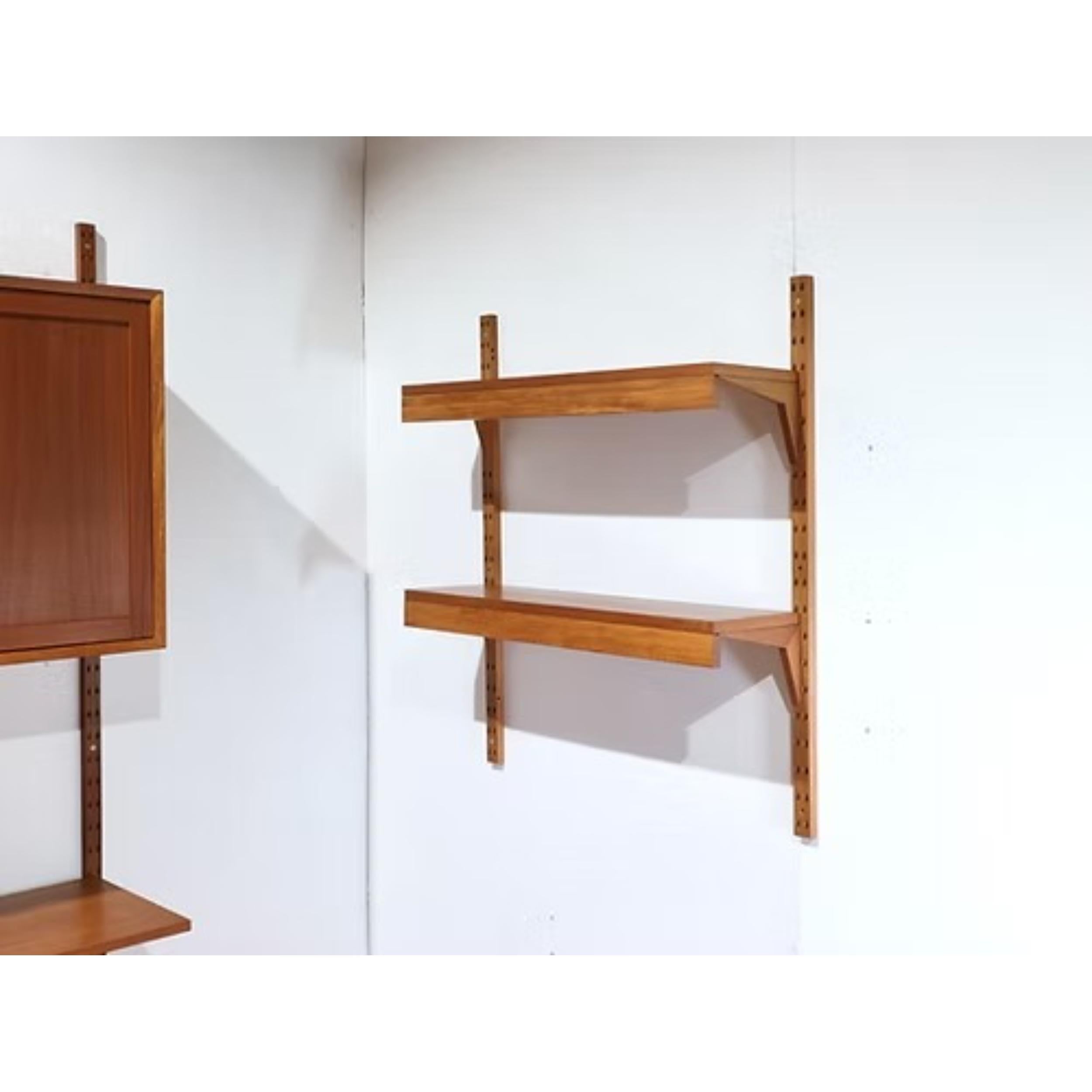 Mid Century Modern Vintage Teak Cado Wand hängende System Regal Einheit Schreibtisch im Angebot 3