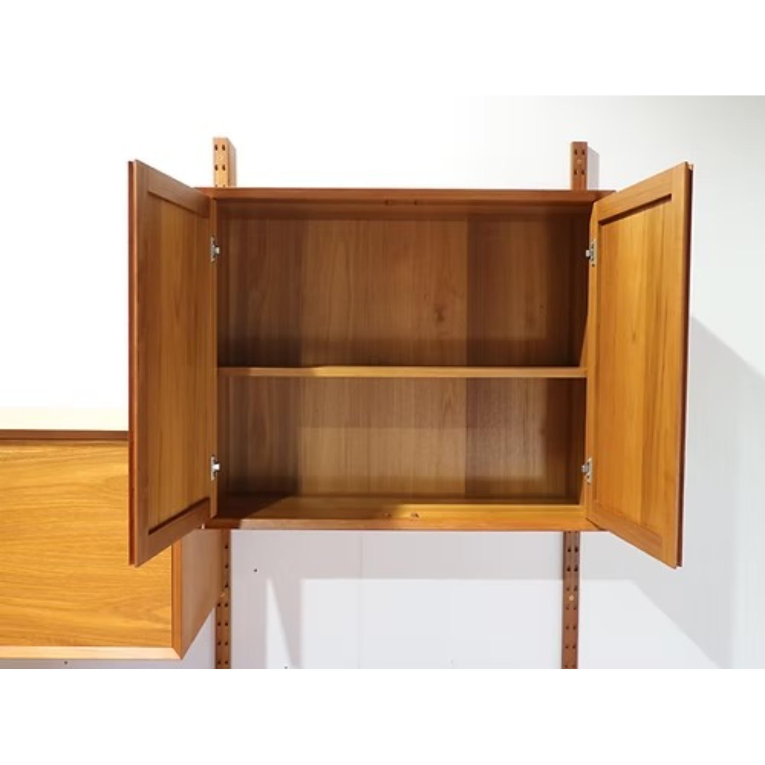 Mid Century Modern Vintage Teak Cado Wand hängende System Regal Einheit Schreibtisch im Angebot 4