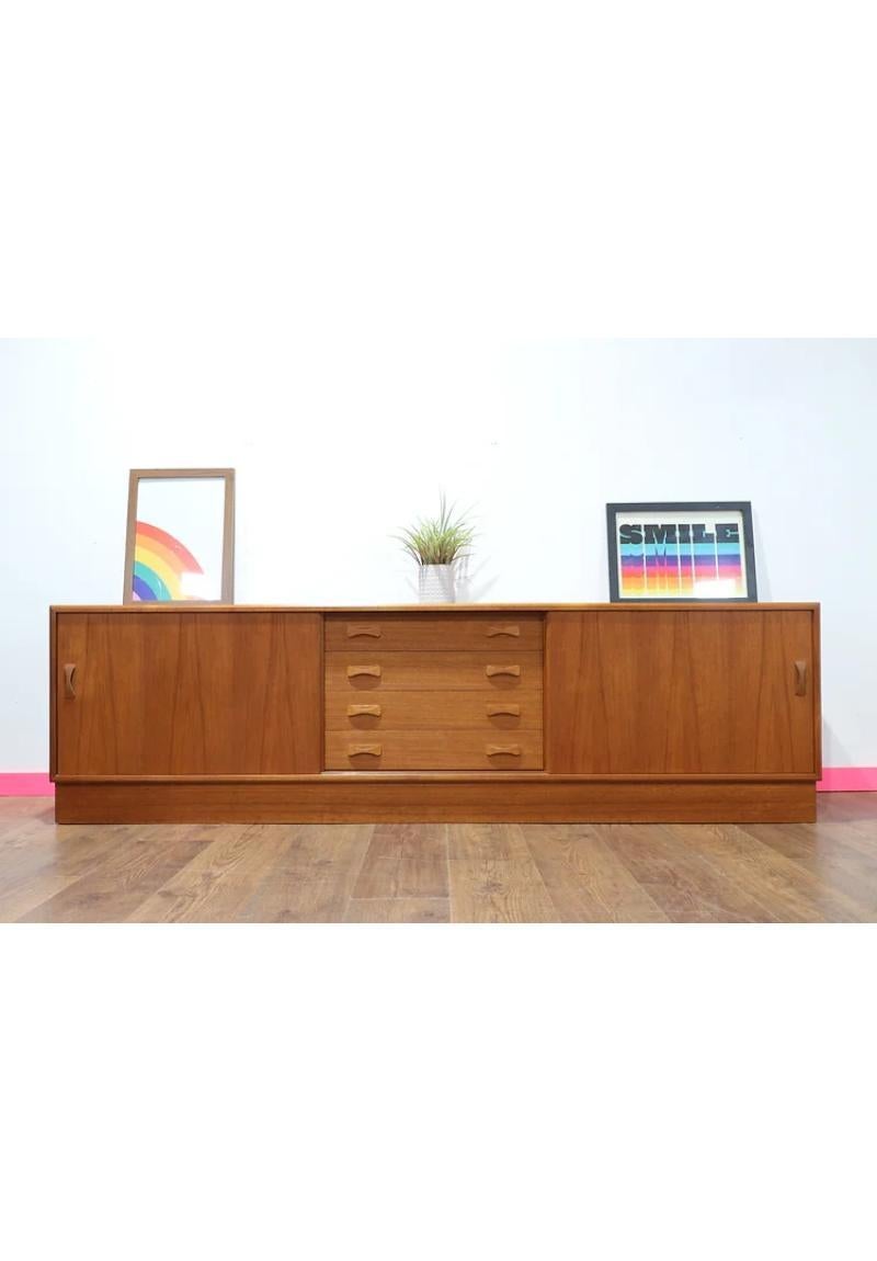 Mid Century Modern Vintage Teak Credenza Buffet Sideboard by Clausen and Son 4