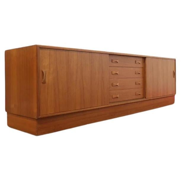 Mid Century Modern Vintage Teak Credenza Buffet Sideboard by Clausen and Son