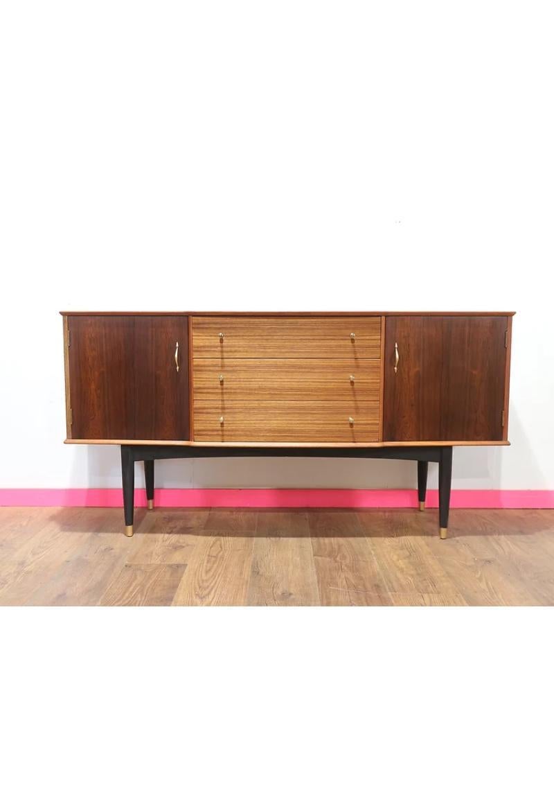 Mid Century Modern Vintage Teak Credenza Buffet Sideboard by Jentique 5