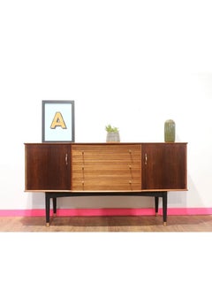 Mid Century Modern Vintage Teak Credenza Buffet Sideboard by Jentique