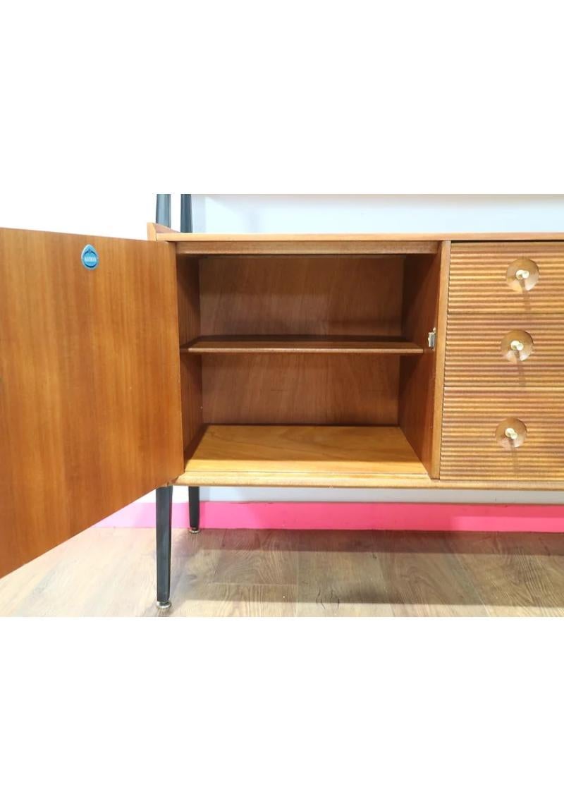 Mid Century Modern Vintage Teak Credenza Buffet Sideboard by Nathan 2