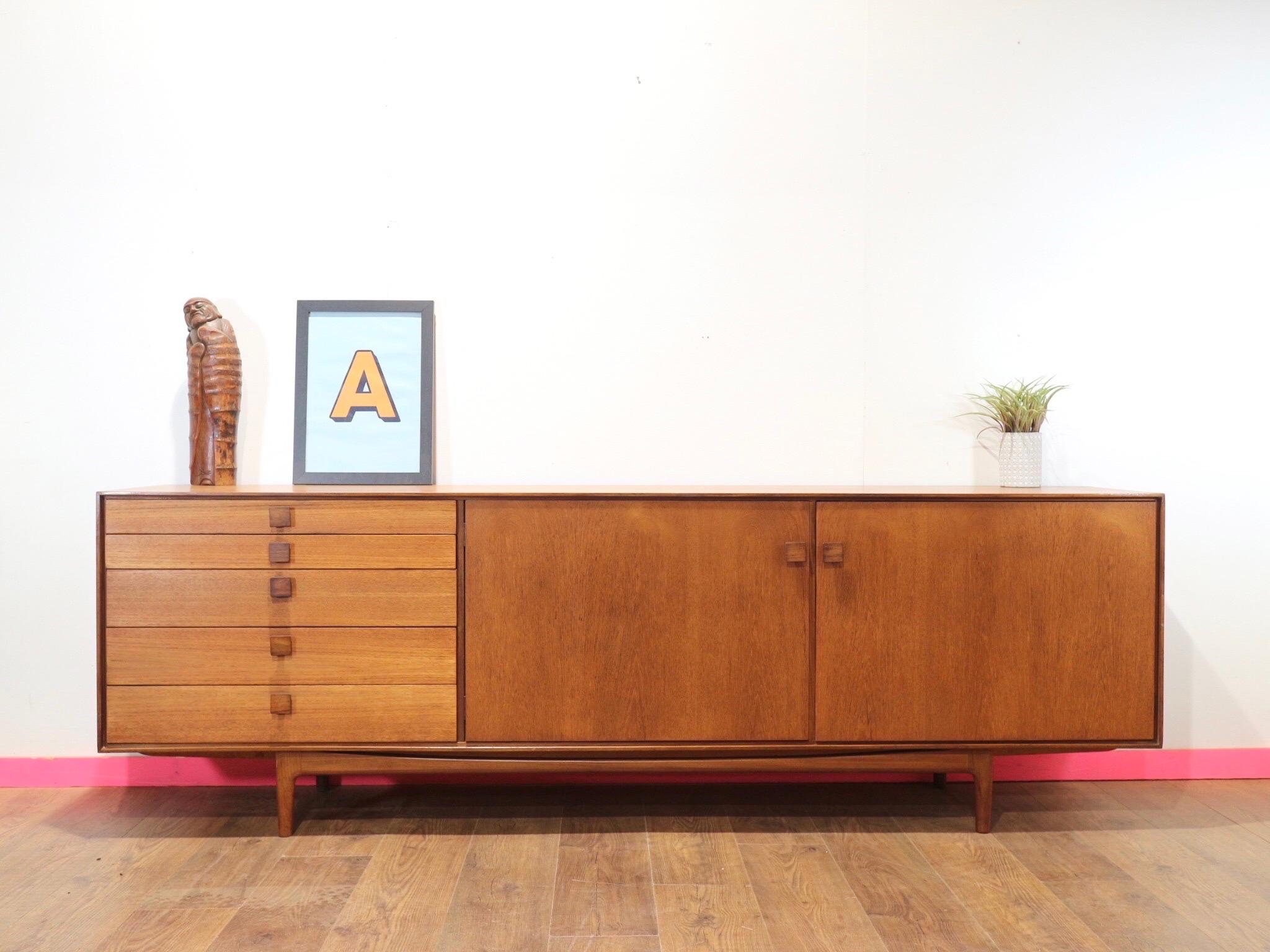 Mid Century Modern Vintage Teak Credenza by G Plan Koford Larsen Danish Design 9