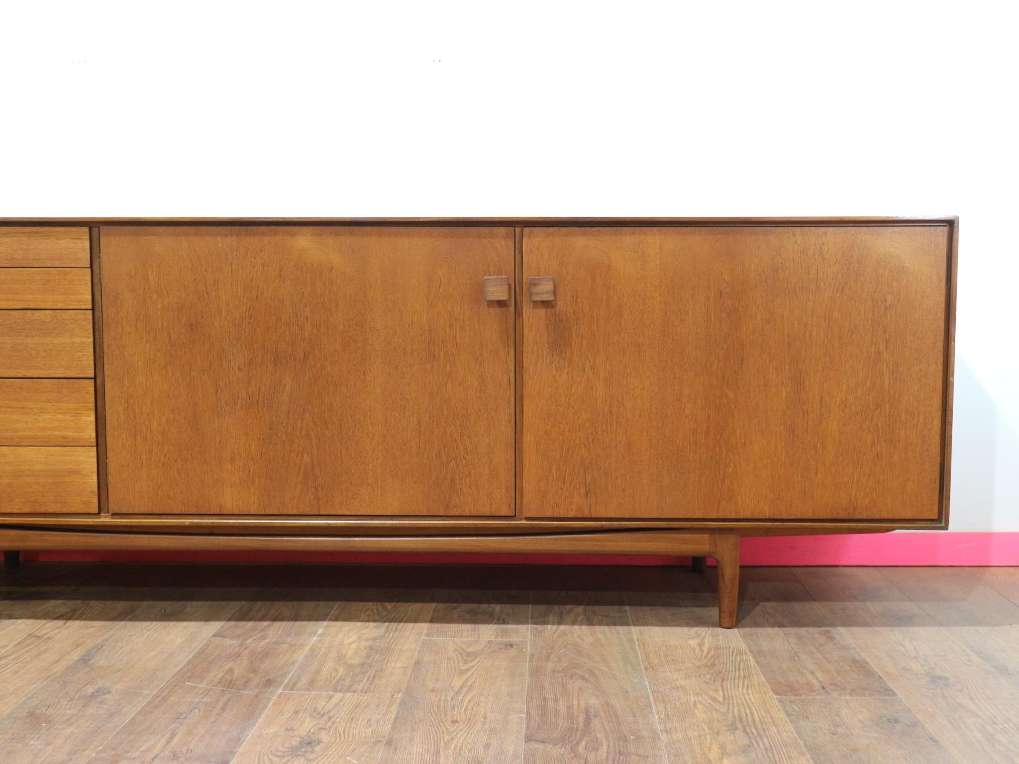 Mid Century Modern Vintage Teak Credenza by G Plan Koford Larsen Danish Design 1