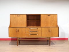 Mid Century Modern Vintage Teak Credenza Hutch Buffet By G Plan Danish Style