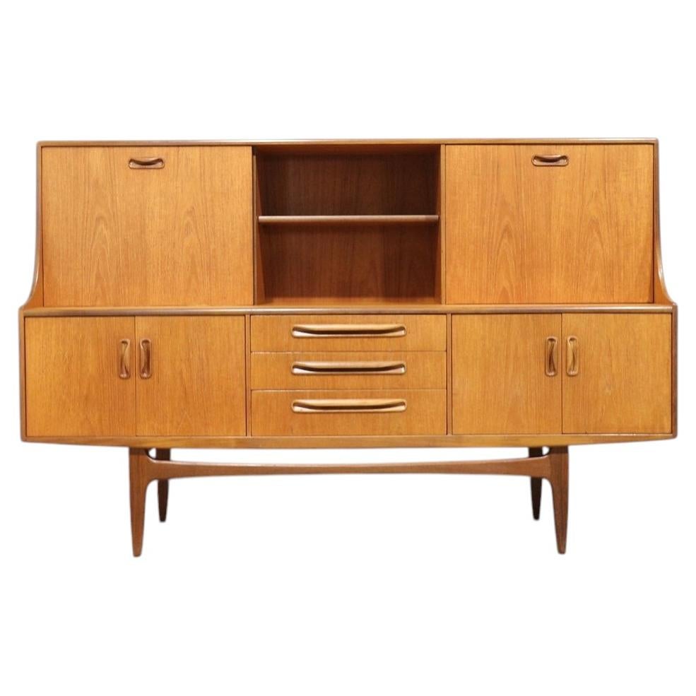Mid Century Modern Vintage Teak Credenza Hutch Buffet By G Plan Danish Style