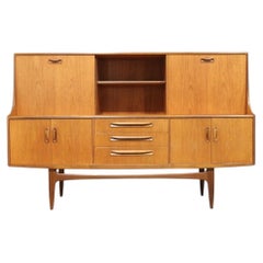 Mid Century Modern Vintage Teak Credenza Hutch Buffet By G Plan Danish Style