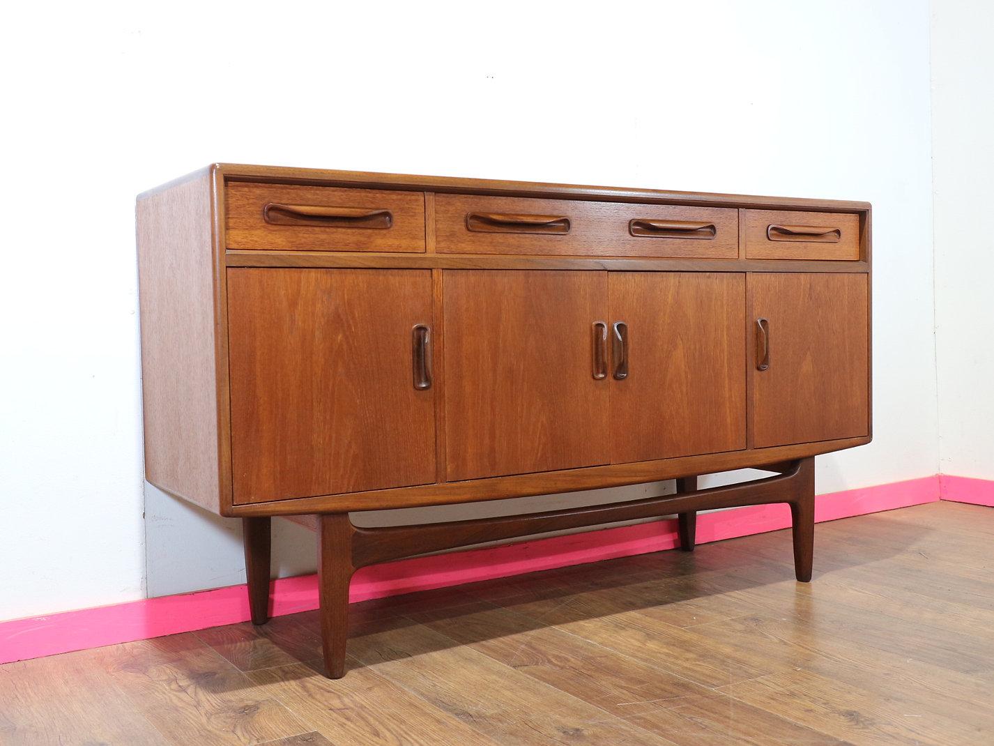 Mid Century Modern Vintage Teak Credenza Sideboard buffet by G Plan Danish Style 4