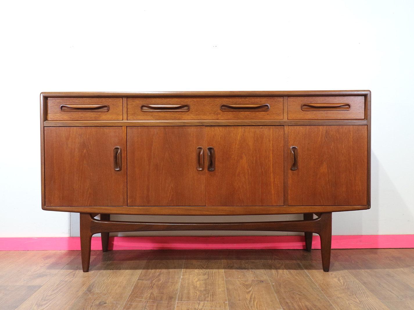Mid Century Modern Vintage Teak Credenza Sideboard buffet by G Plan Danish Style 5
