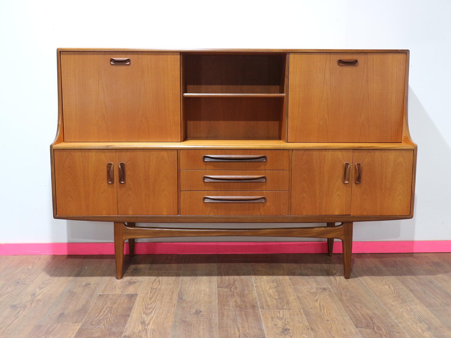 Mid Century Modern Vintage Teak Credenza Sideboard Buffet by G Plan Danish Style 5