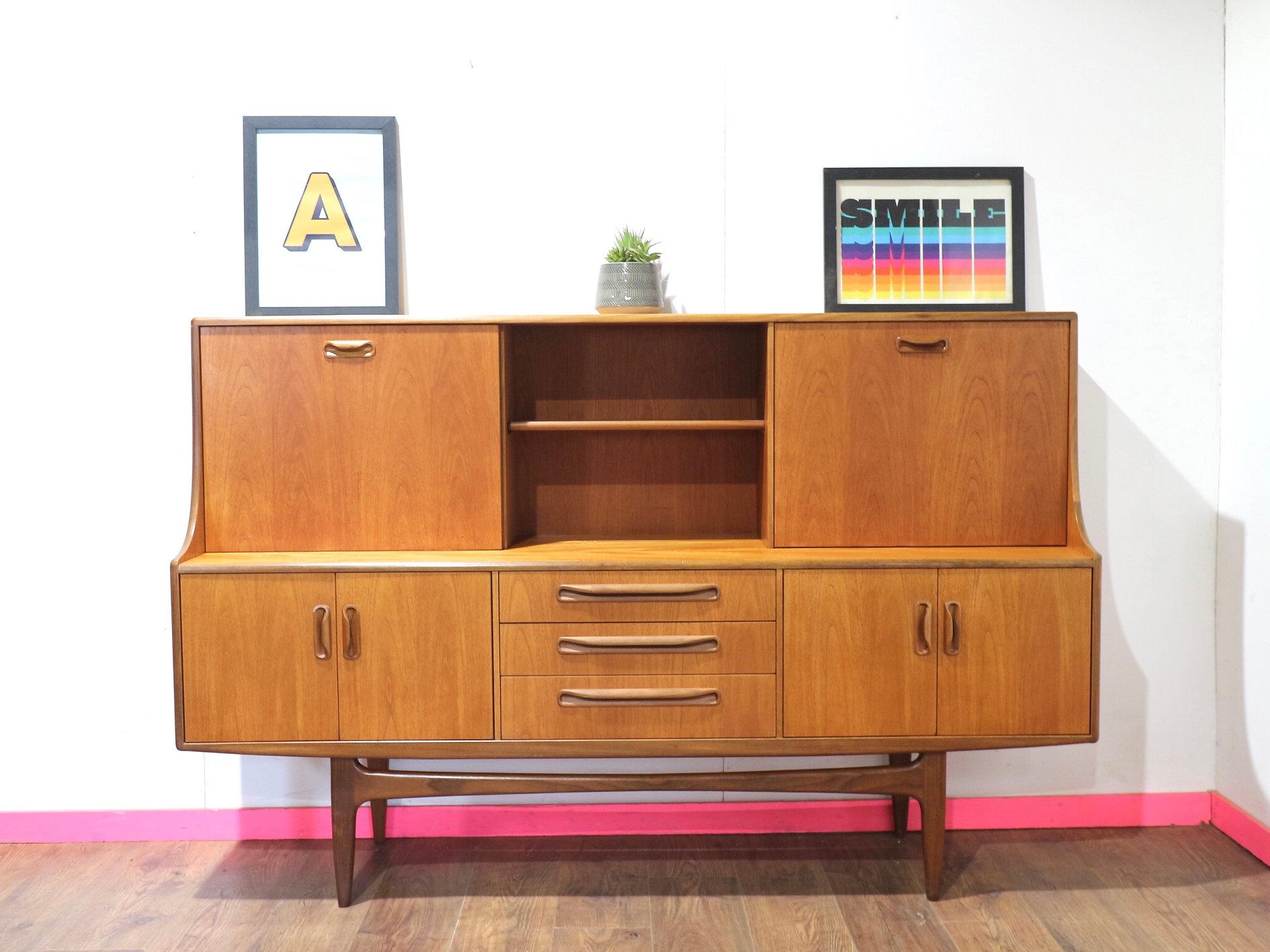 Mid Century Modern Vintage Teak Credenza Sideboard Buffet by G Plan Danish Style For Sale 7