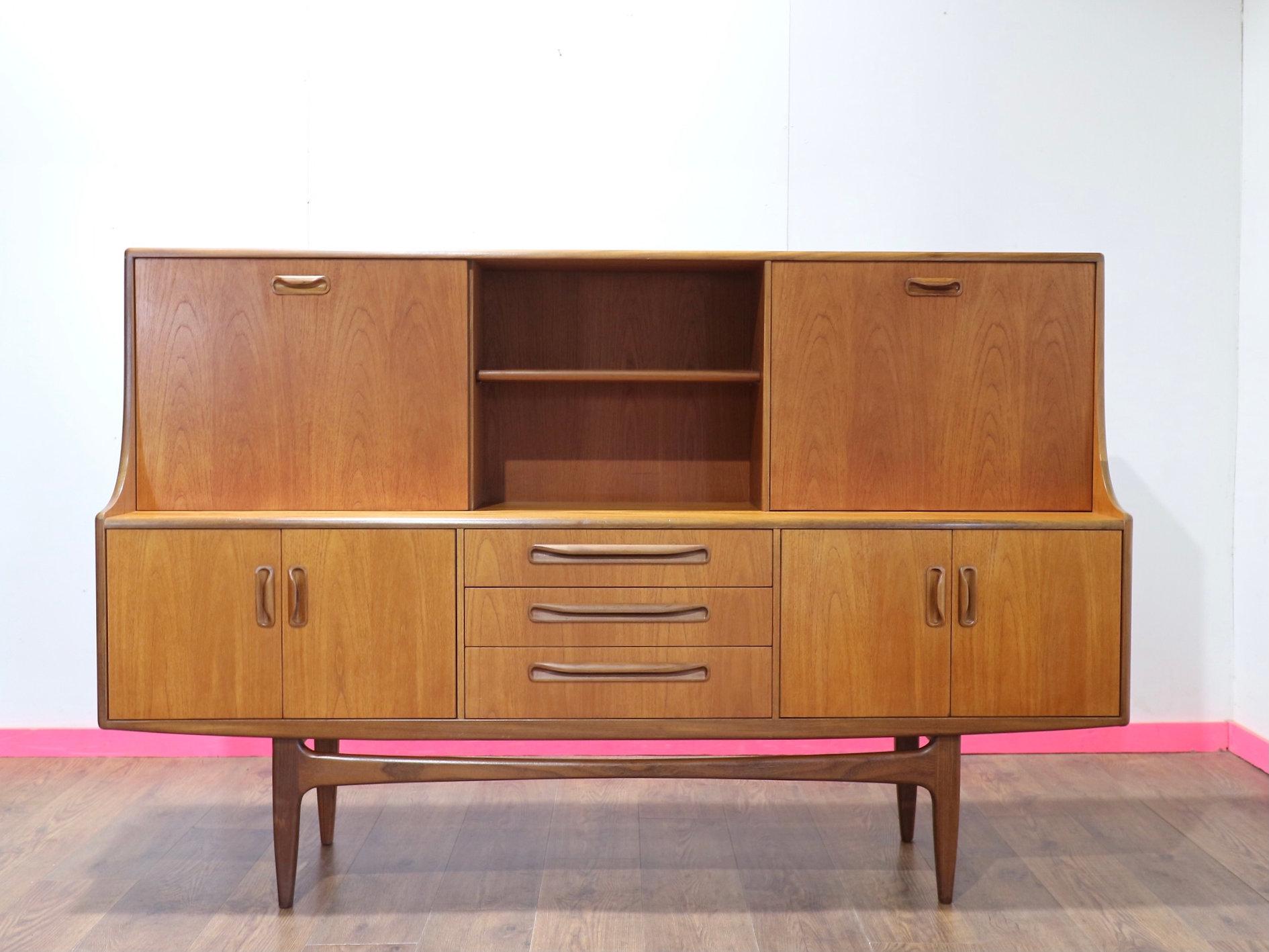 Mid Century Modern Vintage Teak Credenza Sideboard Buffet by G Plan Danish Style For Sale 8