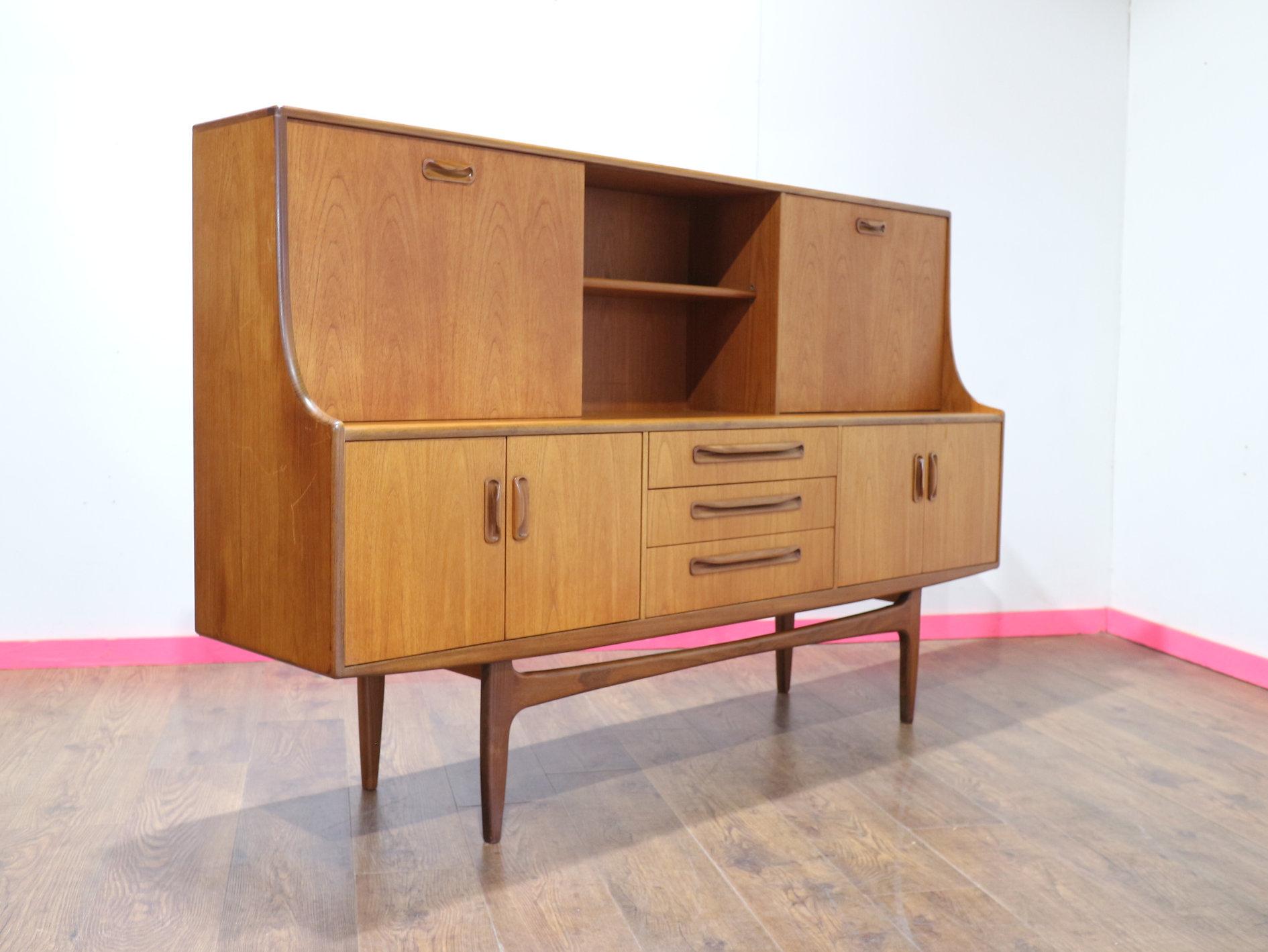 Mid Century Modern Vintage Teak Credenza Sideboard Buffet by G Plan Danish Style For Sale 9
