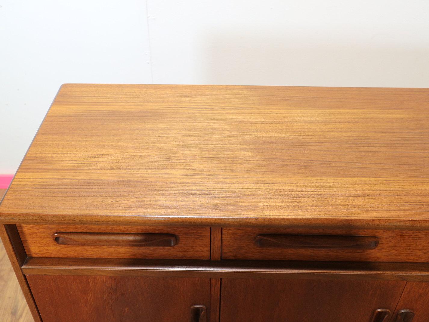 This fabulous G Plan credenza is part of the fresco range and designed by V B Wilkins around 1965. A classic British piece with a distinctive Danish style, it stands out as one of the most popular credenzas made by G Plan. Perfect for adding a touch