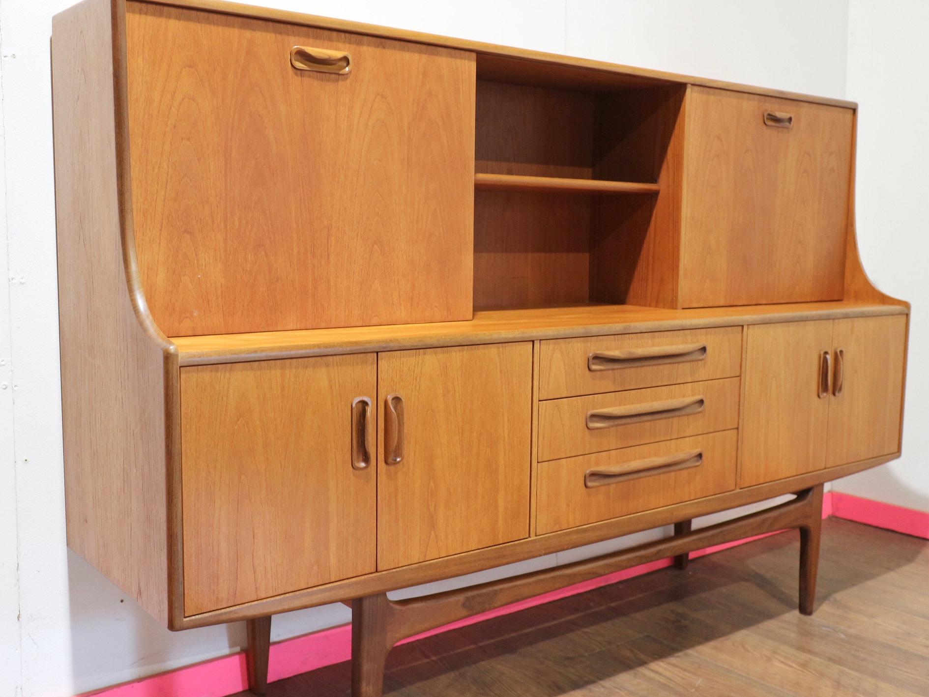 Mid-Century Modern Mid Century Modern Vintage Teak Credenza Sideboard Buffet by G Plan Danish Style For Sale