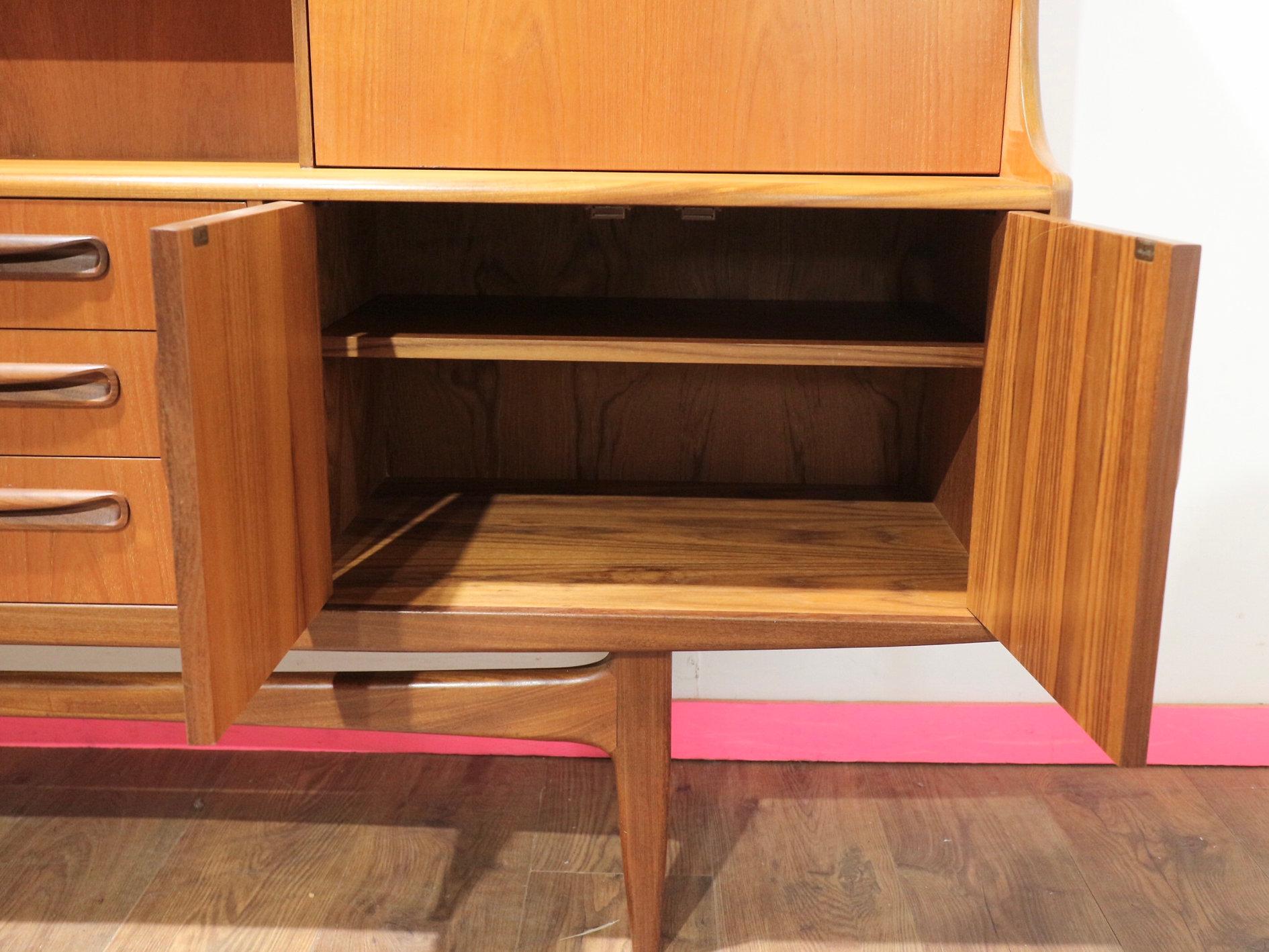 20th Century Mid Century Modern Vintage Teak Credenza Sideboard Buffet by G Plan Danish Style