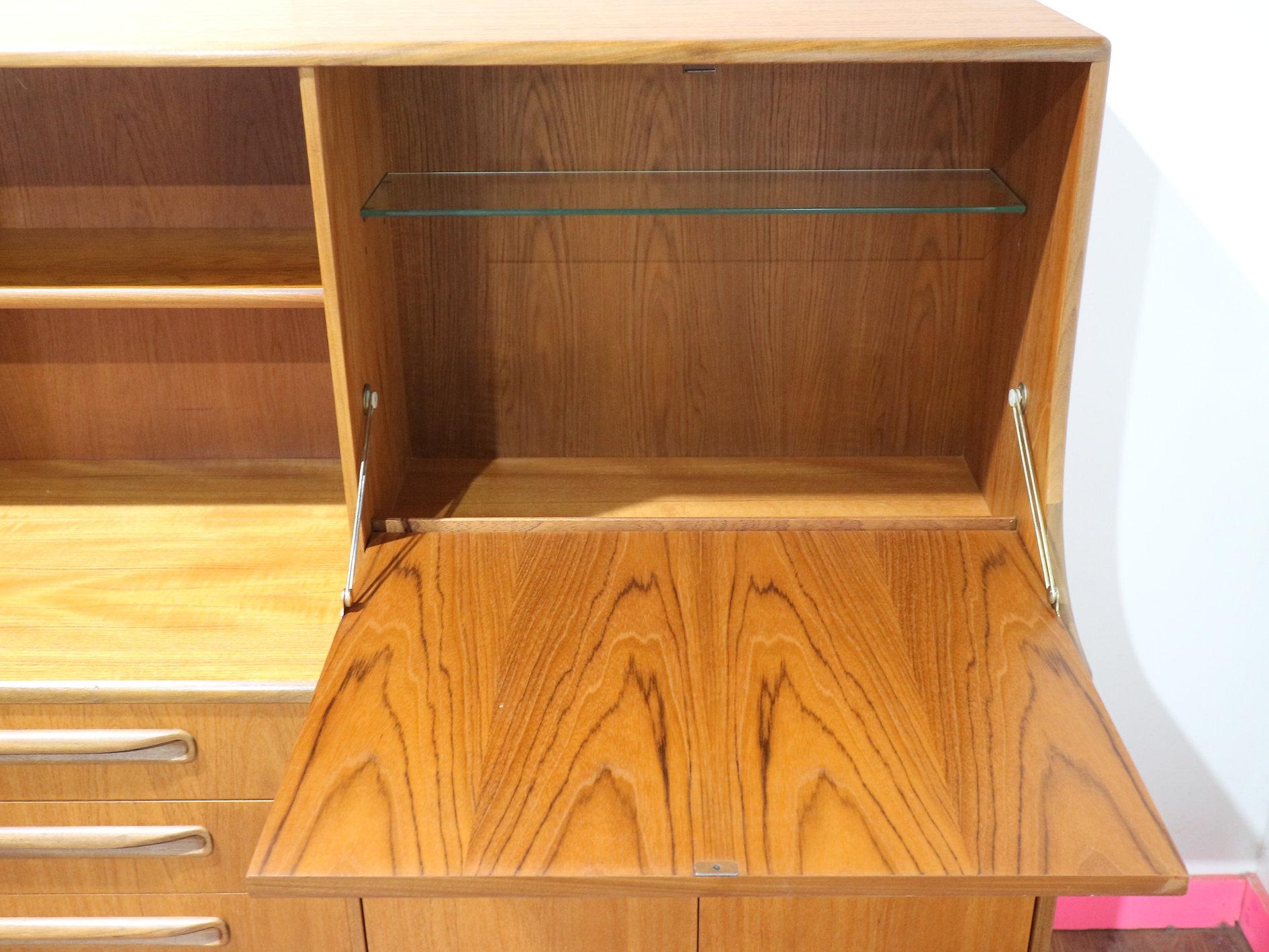 Mid Century Modern Vintage Teak Credenza Sideboard Buffet by G Plan Danish Style For Sale 1