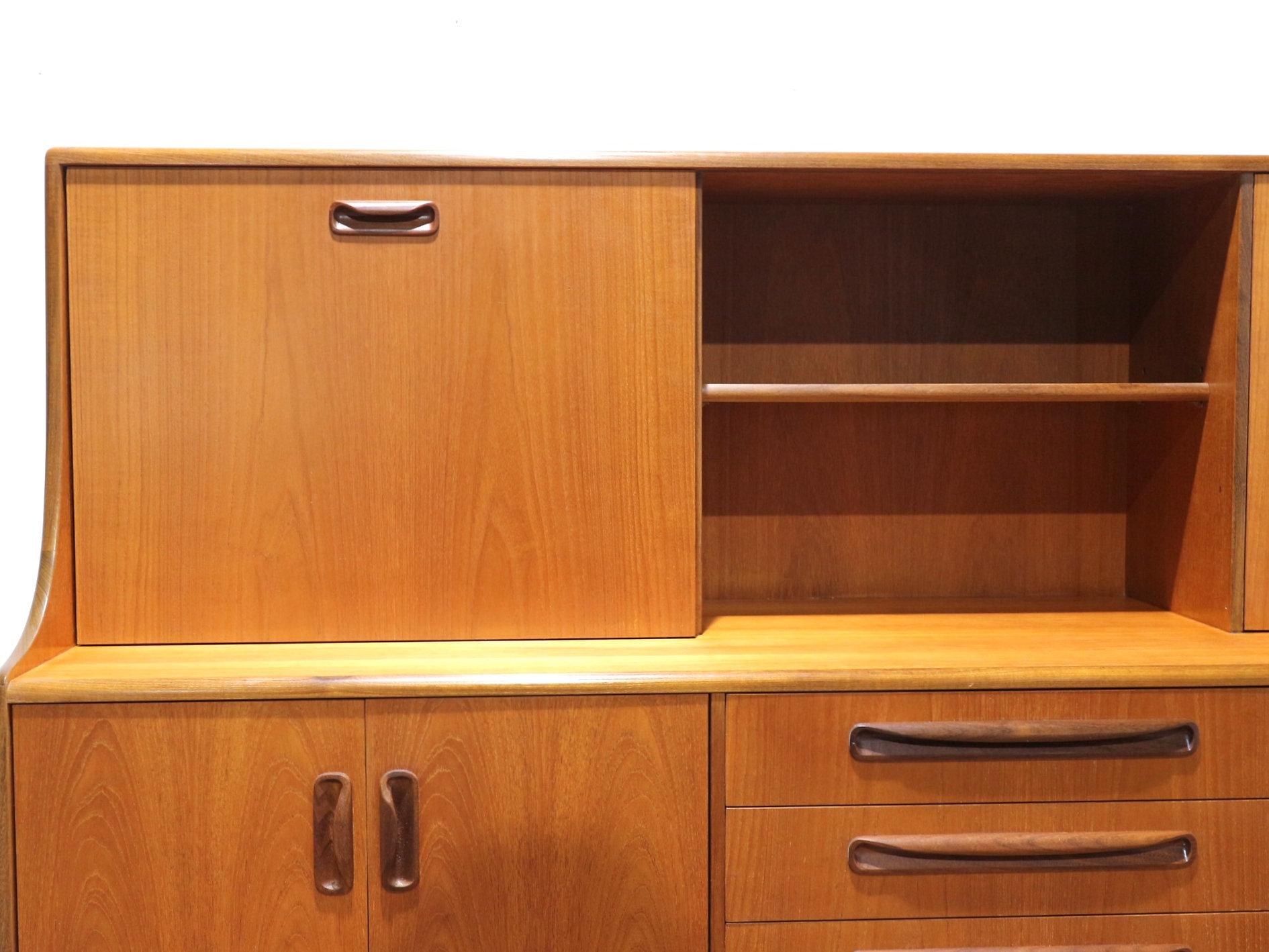 Mid Century Modern Vintage Teak Credenza Sideboard Buffet by G Plan Danish Style 3