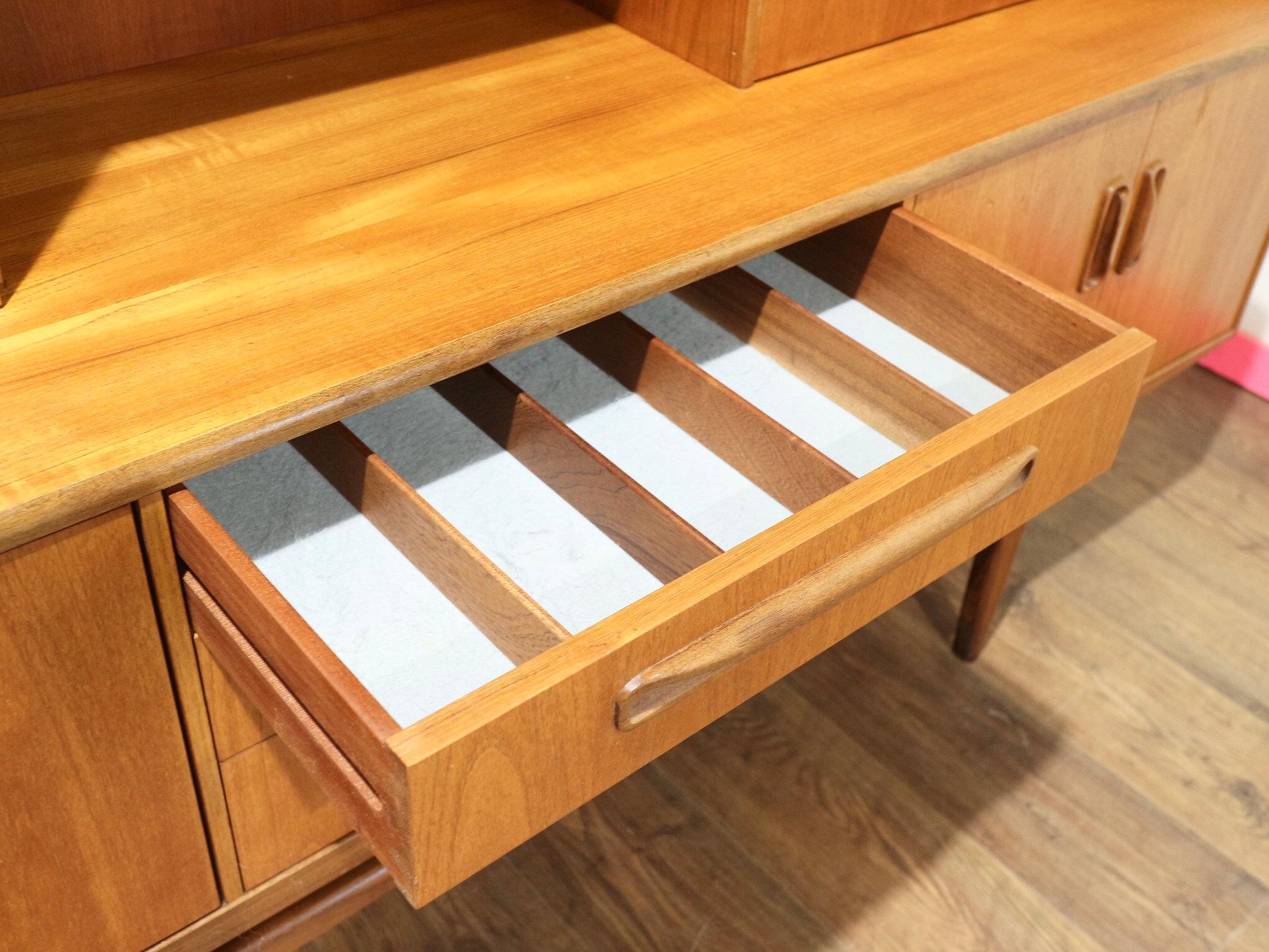 Mid Century Modern Vintage Teak Credenza Sideboard Buffet by G Plan Danish Style For Sale 3