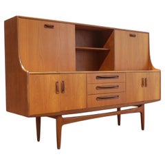 Mid Century Modern Vintage Teak Credenza Sideboard Buffet by G Plan Danish Style
