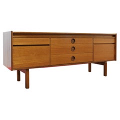 Mid Century Modern Vintage Teak Credenza Sideboard by Bath Cabinets Danish Style