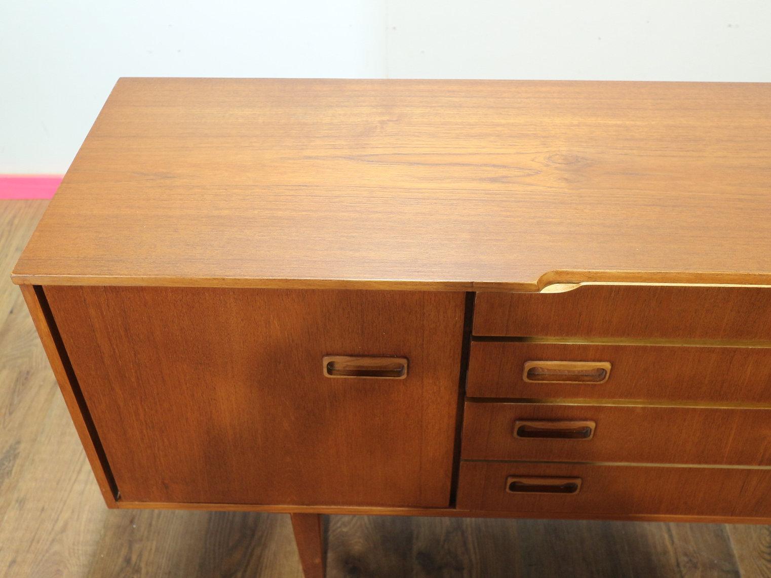 Aparador Credenza Vintage Mid Century Modern Teak de Beautility Danish Style 1