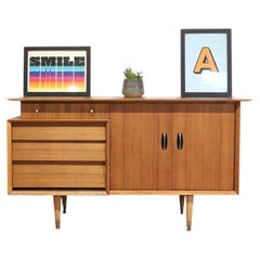 Mid Century Modern Vintage Teak Credenza Sideboard by Beautility Danish Style