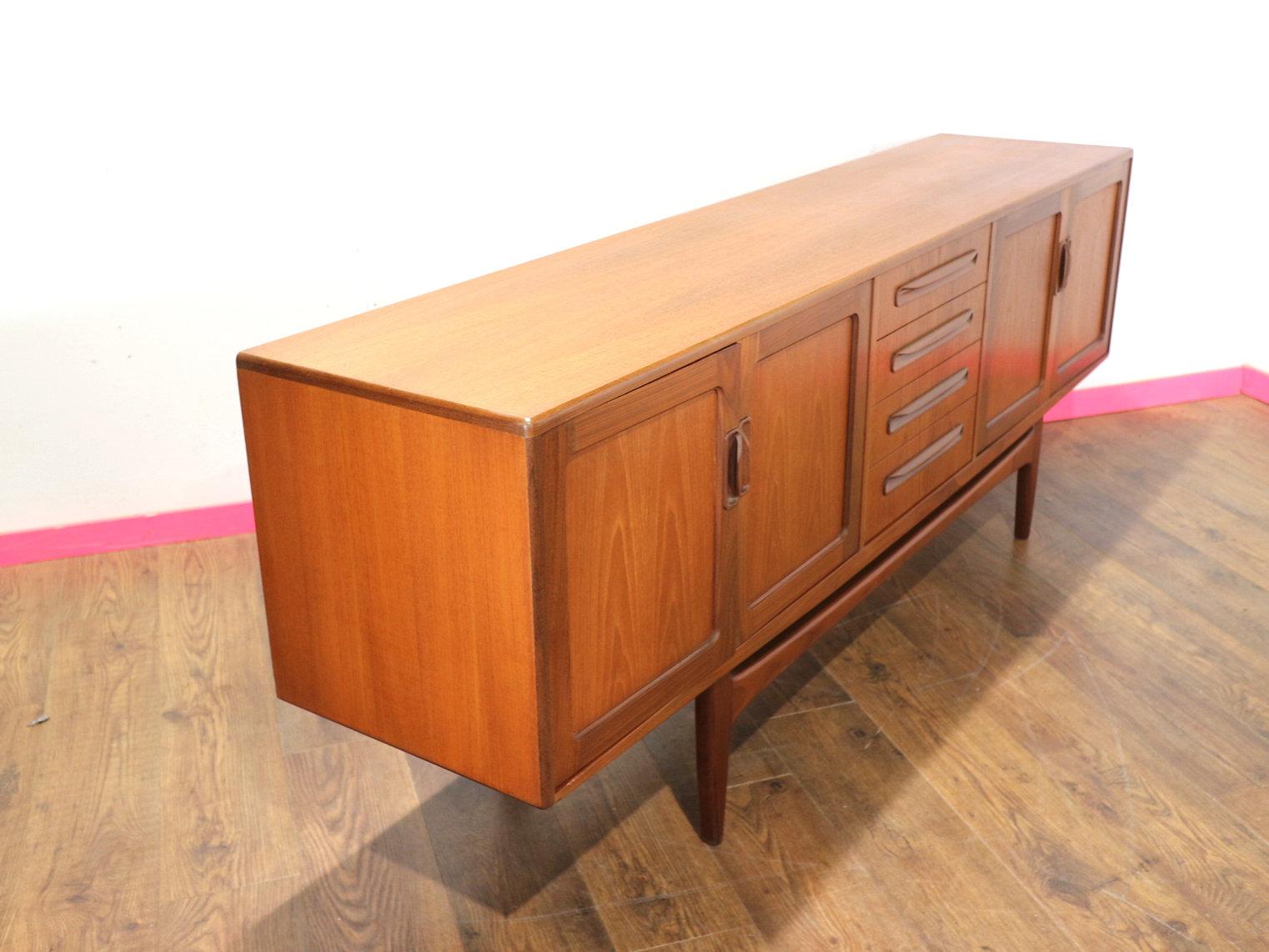Mid Century Modern Vintage Teak Credenza Sideboard by G Plan Danish Style 1