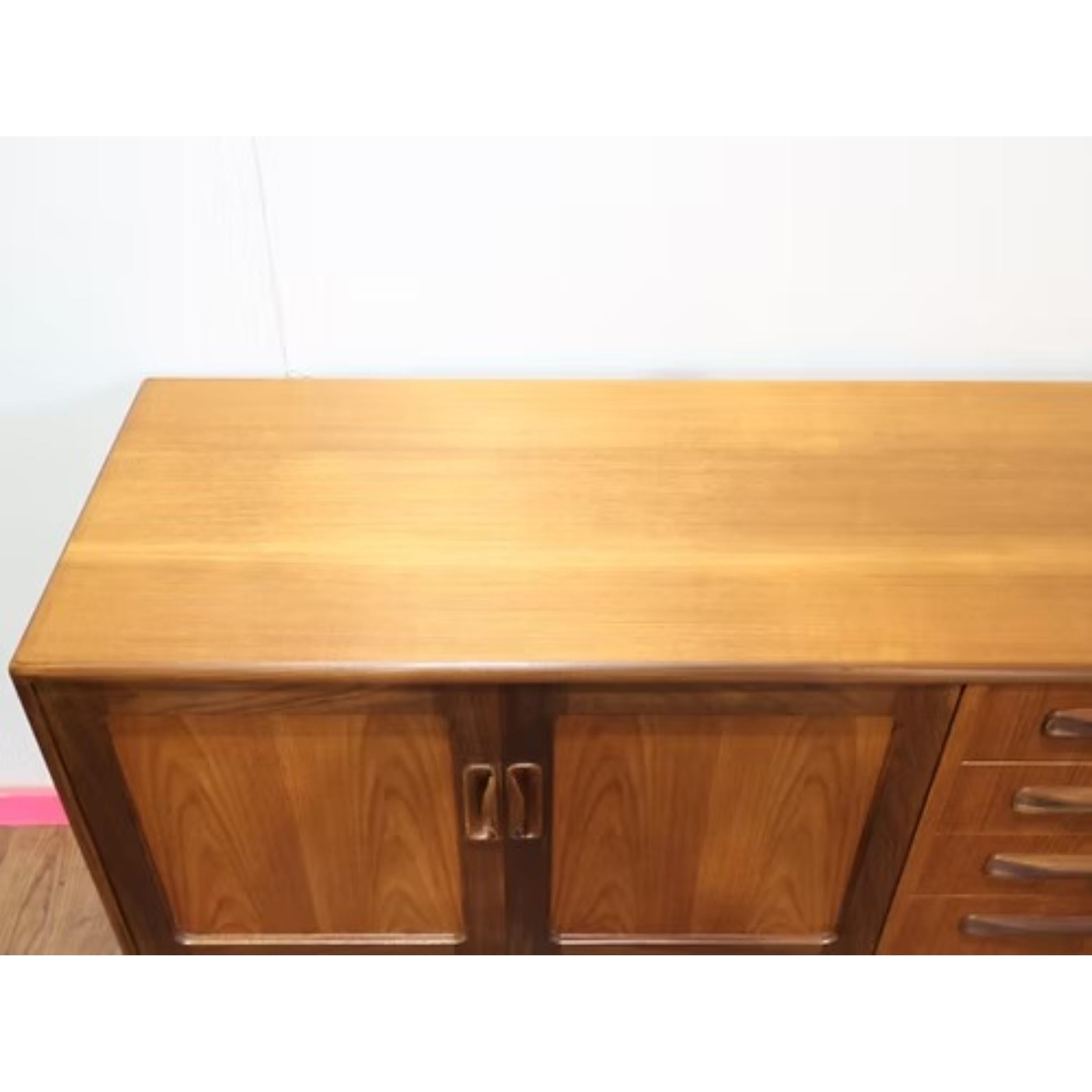 Mid Century Modern Vintage Teak Credenza Sideboard by G Plan For Sale 4