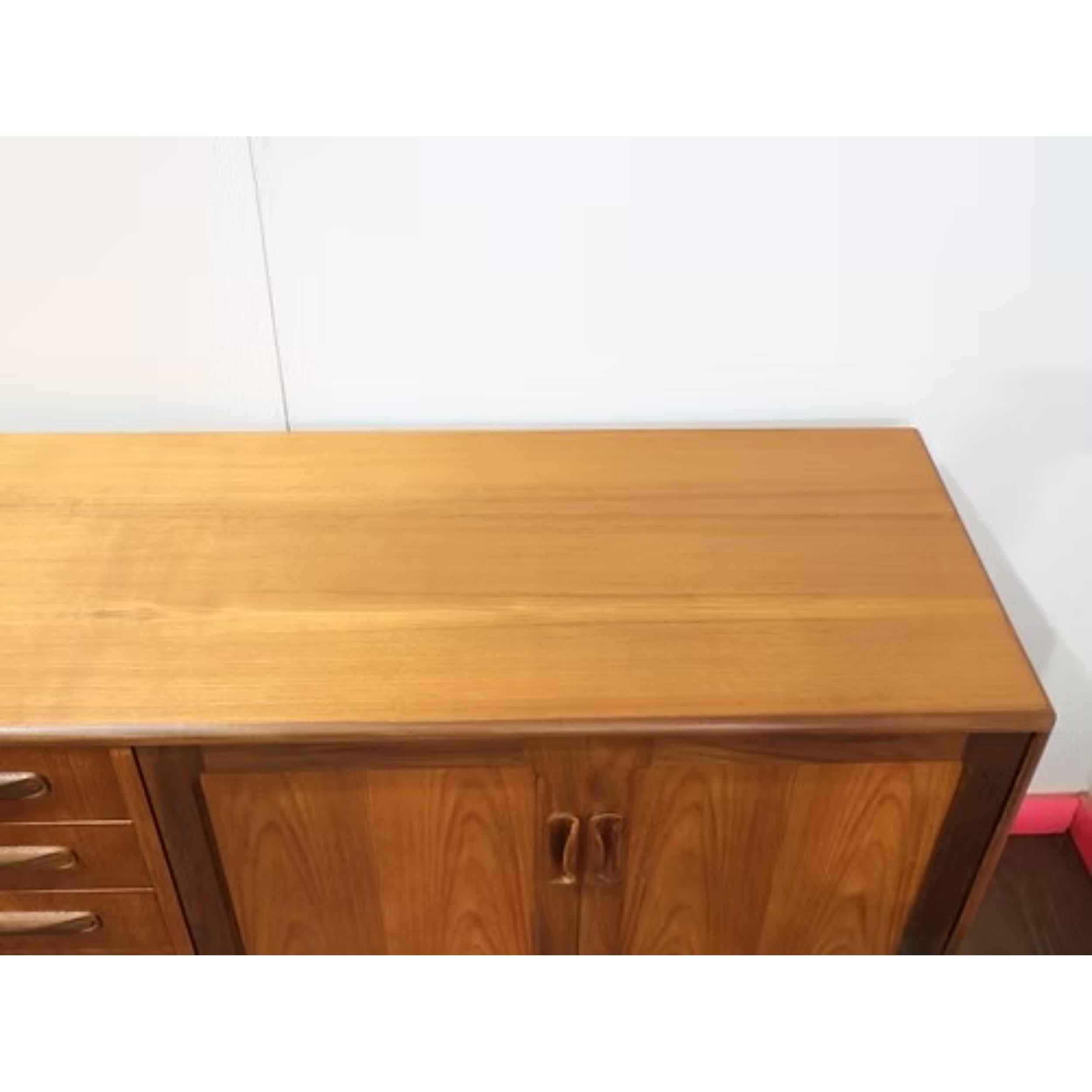 Mid Century Modern Vintage Teak Credenza Sideboard by G Plan For Sale 6
