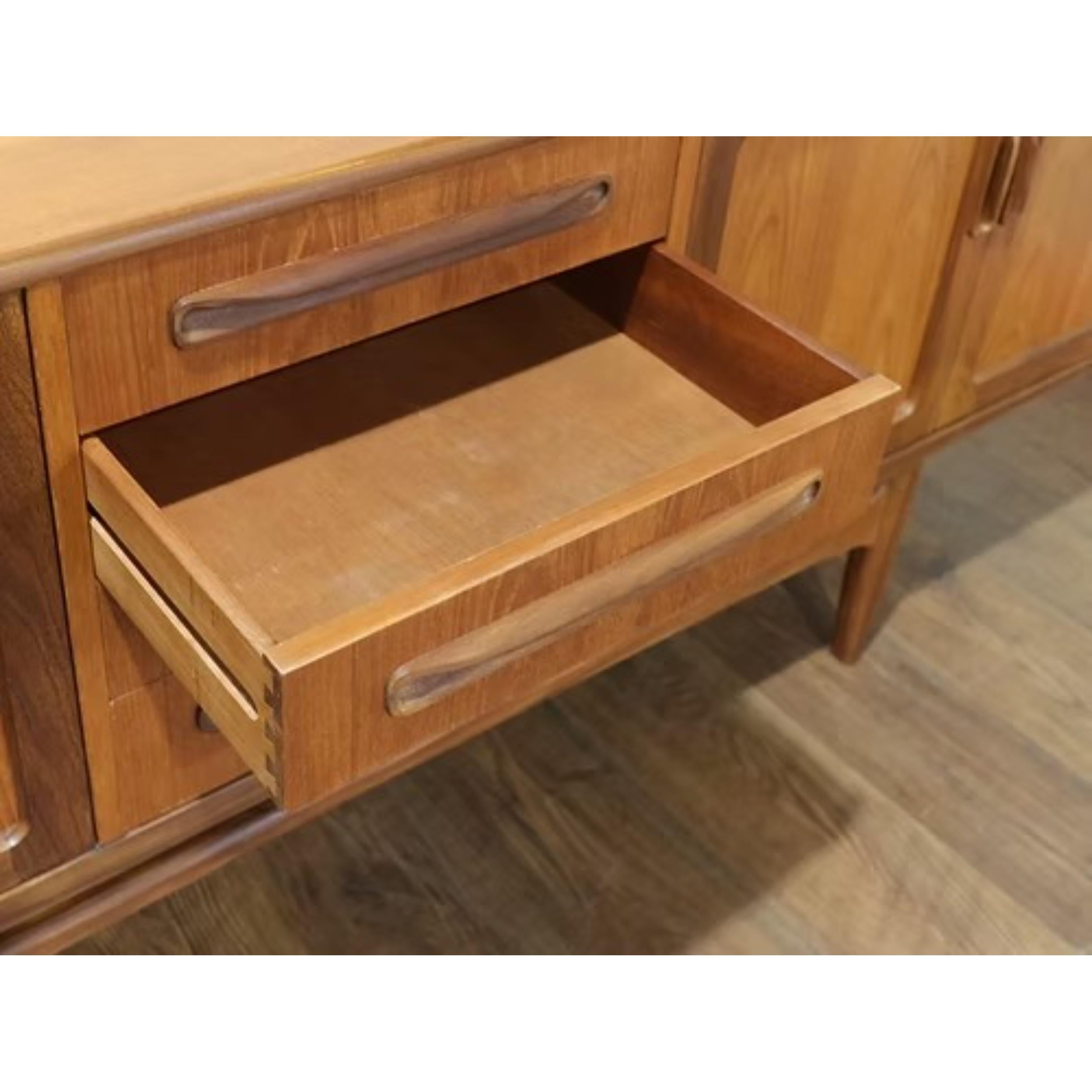 Mid Century Modern Vintage Teak Credenza Sideboard by G Plan For Sale 2