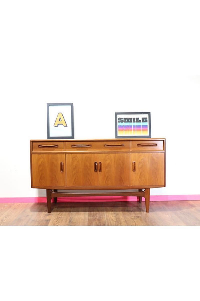 Mid Century Modern Vintage Teak Credenza Sideboard By G Plan Fresco Range 5