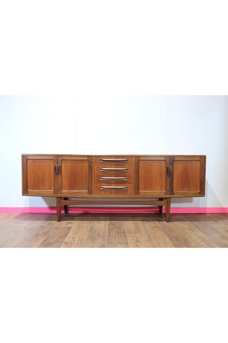 British Mid Century Modern Vintage Teak Credenza Sideboard by G Plan Fresco Range