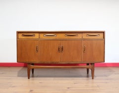 Mid Century Modern Vintage Teak Credenza Sideboard by Gplan Danish Style