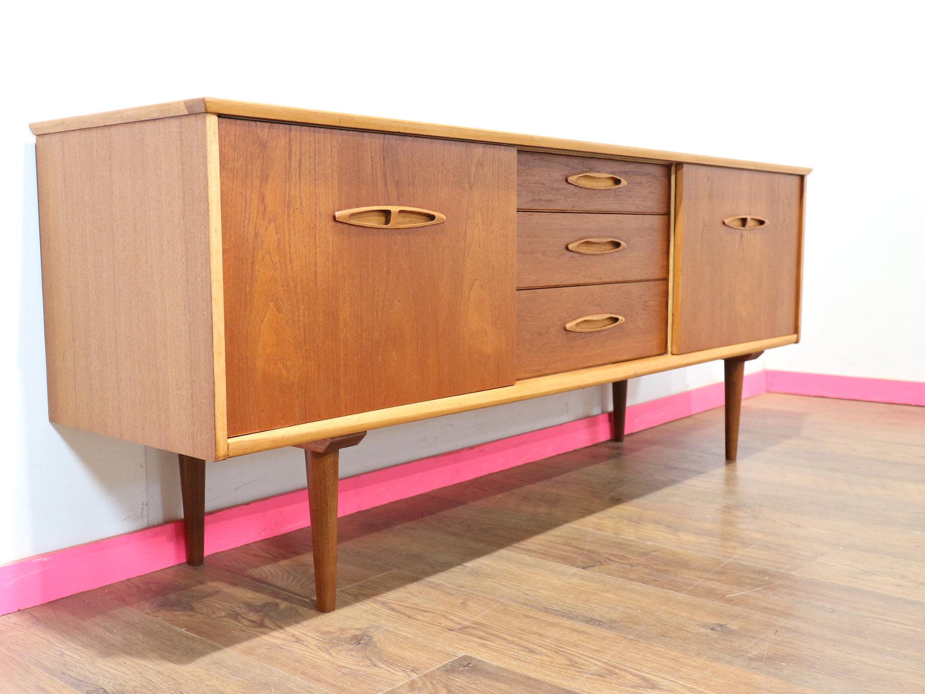 Mid-Century Modern Mid Century Modern Vintage Teak Credenza Sideboard by Jentique Danish Style