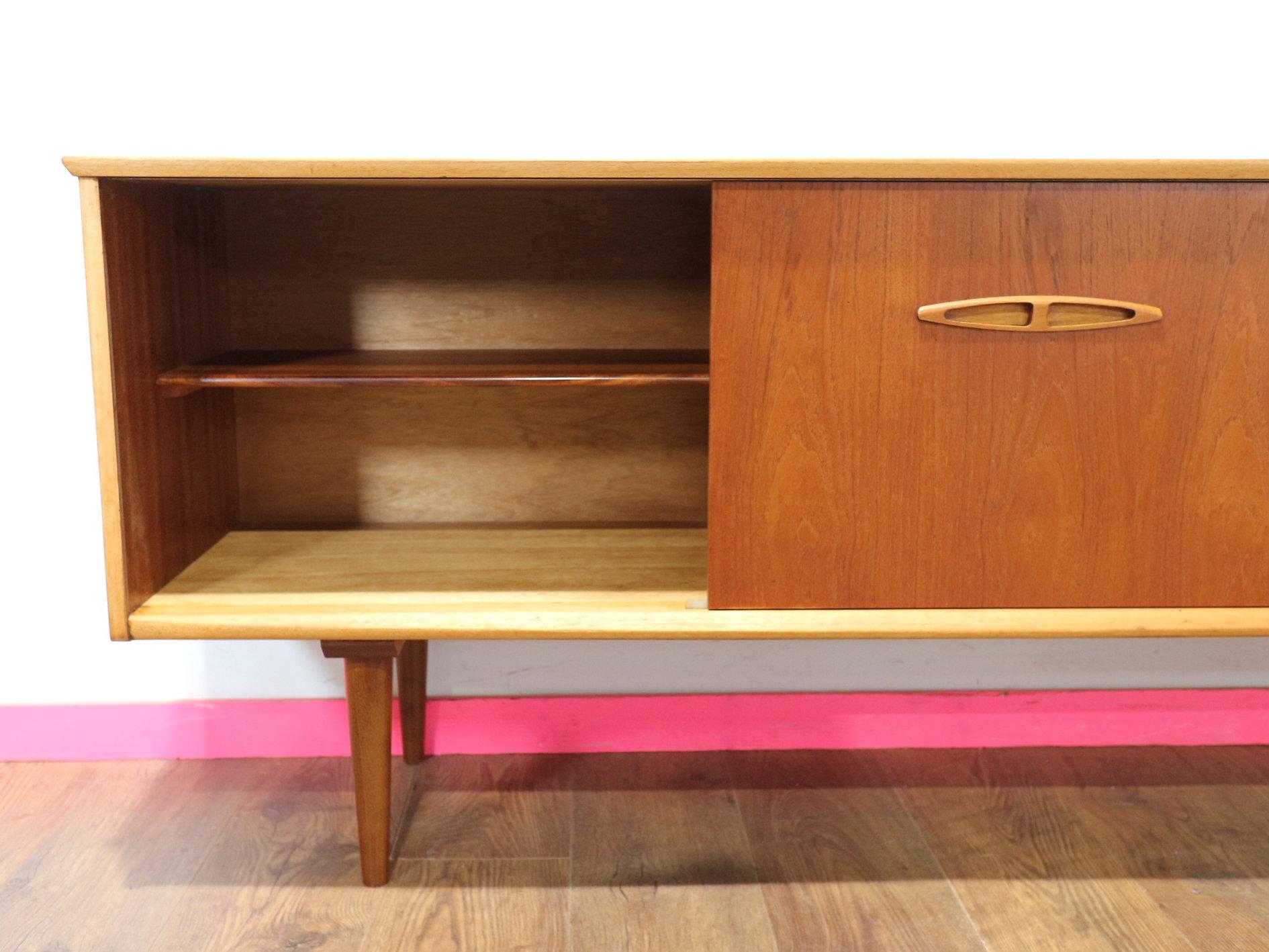 Mid Century Modern Vintage Teak Credenza Sideboard by Jentique Danish Style 2