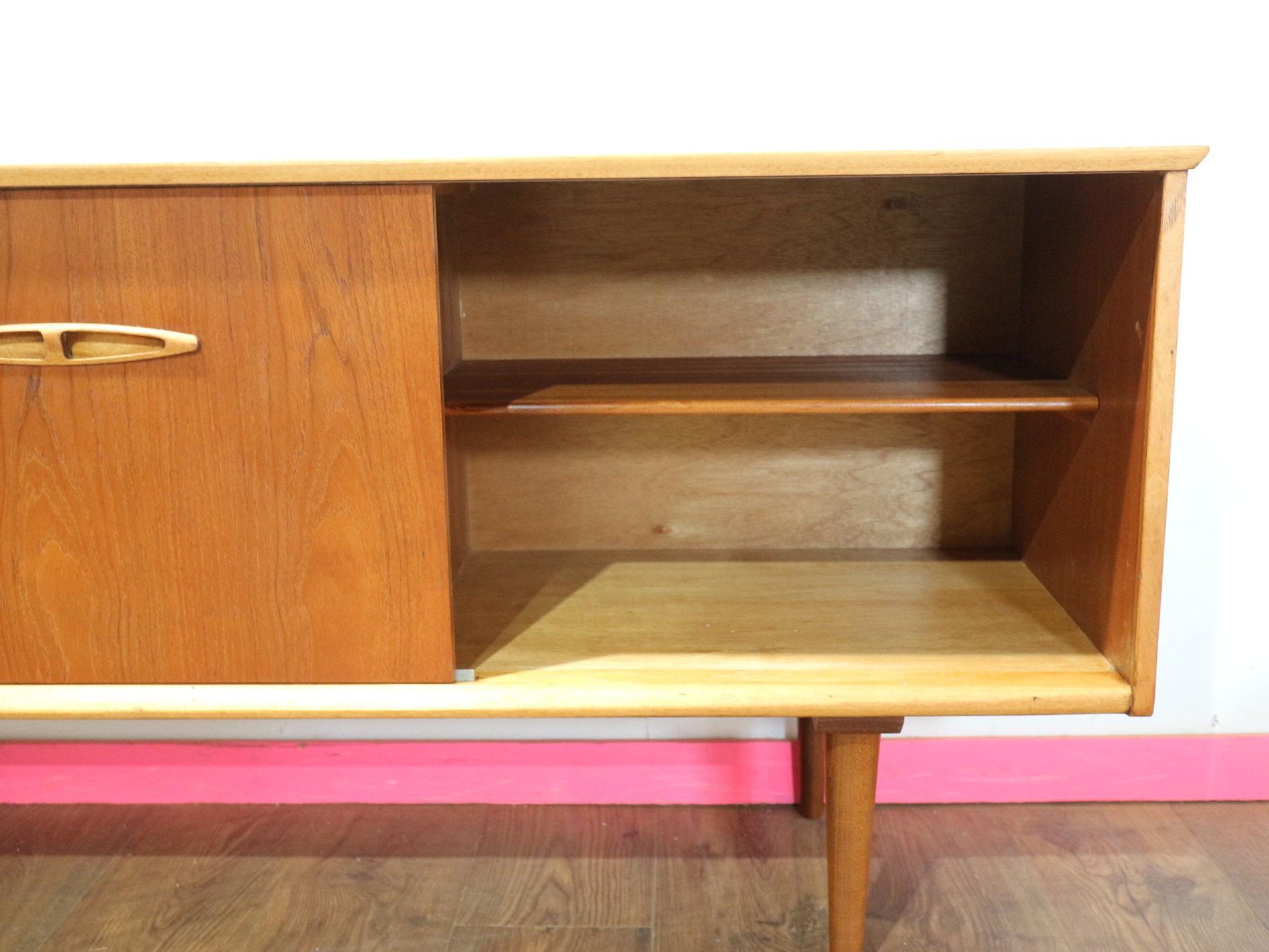 Mid Century Modern Vintage Teak Credenza Sideboard by Jentique Danish Style 3
