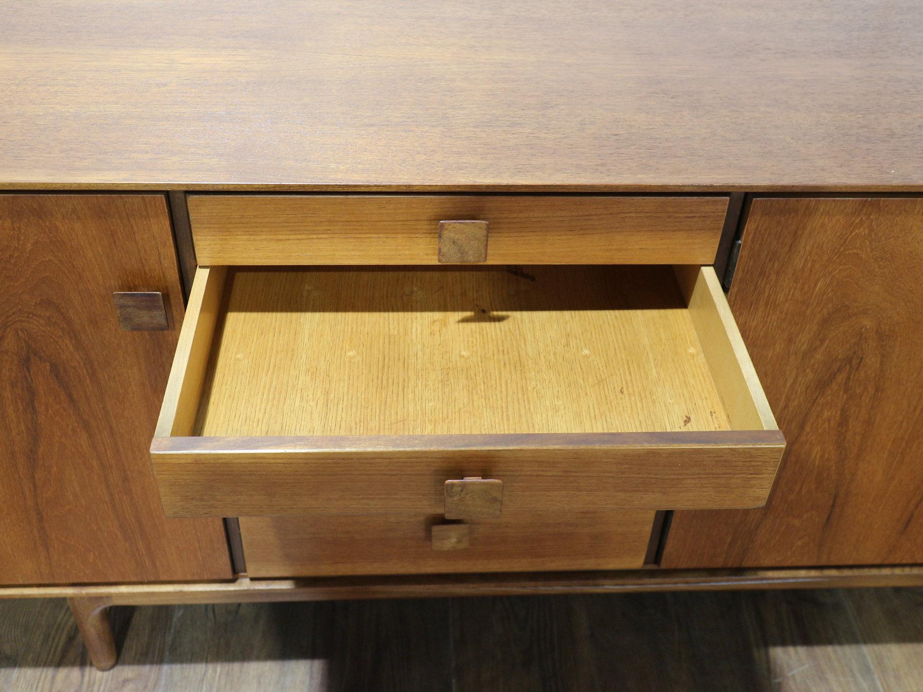 Mid Century Modern VIntage Teak Credenza Sideboard by Kofod Larsen for G Plan For Sale 9
