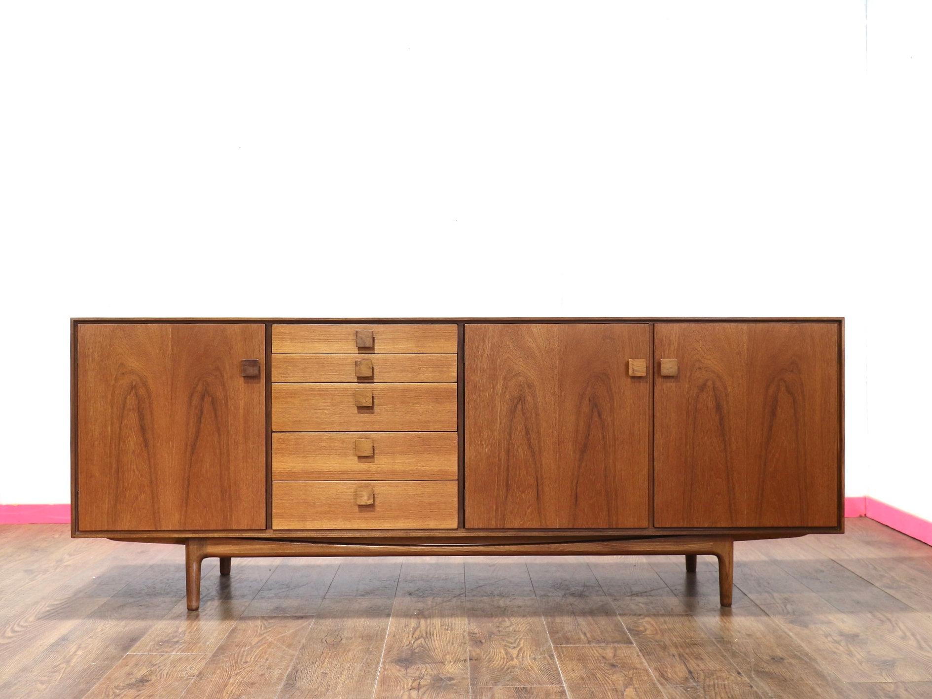 20th Century Mid Century Modern VIntage Teak Credenza Sideboard by Kofod Larsen for G Plan For Sale