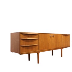 Mid Century Modern Vintage Teak Credenza Sideboard by Mcintosh Danish Style